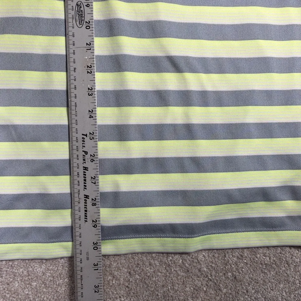 Nike Golf‎ Tour Performance Mens Short Sleeve Polo Shirt 2XL Yellow Gray Striped